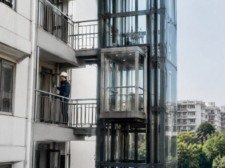 盘锦旧楼加建观光电梯